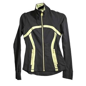 LULULEMON define running jacket grey and yellow size 4 workout